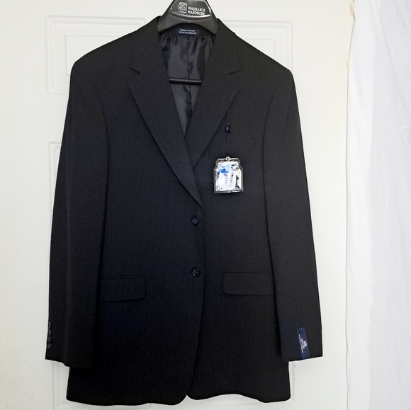StaffordMen's Blazer Suit Jacket Sport Coat Navy Strip Size 42 L